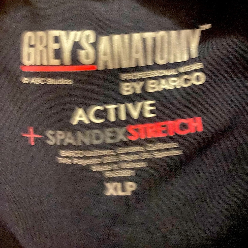 Greys Anatomy XL short Scrub Pants